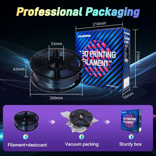 FLASHFORGE Chameleon Rapid PLA Filament 1.75mm Burnt Titanium, PLA Color Shift High Speed 3D Printer Filament, Max 500mm/s Fast Printing, Display Shimmering Effects from Various Angles and Light - color: Burnt Titanium