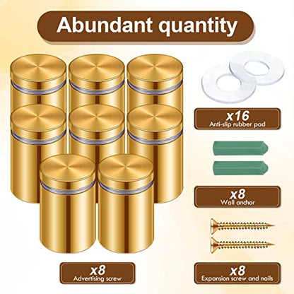 8 Sets Standoff Screws for Acrylic, Stainless Steel, 0.75 x 1.57 Inch - size: 0.75 x 1.57 Inch