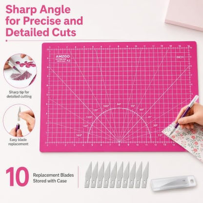 Rotary Cutter Set, 45mm Fabric Cutter - color: Pink