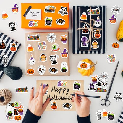 300Pcs Halloween Foam Stickers, Self-Adhesive Ghost Pumpkin Spider Stickers Halloween Decals Sticker Decorations for Home Office School Classroom DIY Art Craft Party Supplies - style: Halloween