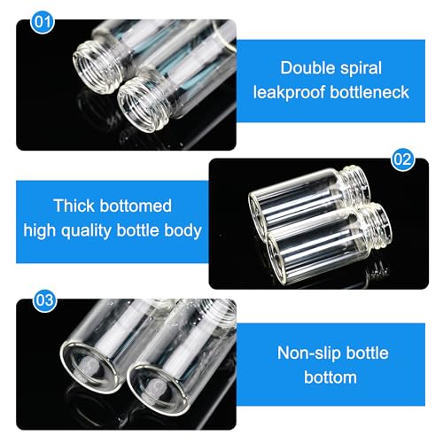 20ml Clear Glass Vials with Screw Caps 20PCS - style: 20ml-20pcs