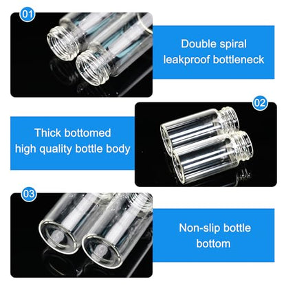 20ml Clear Glass Vials with Screw Caps 20PCS - style: 20ml-20pcs