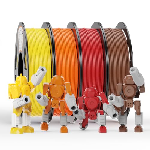 YOOPAI PLA+ Filament 1.75mm, 250g Starter Color Bundle, 4 Rolls - color: Pla Bundle-250gx4-112020015