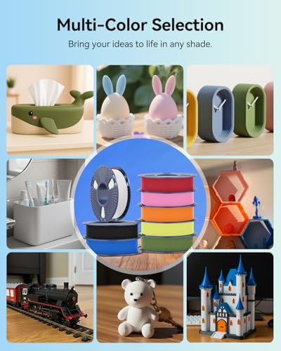 JAYO Matte PLA 3D Printer Filament Bundle 1.75mm, 250g, 8-Pack - color: 0.25kg*8 (Black + White + Blue + Red + Pink + Orange + Light Yellow + Olive Green)