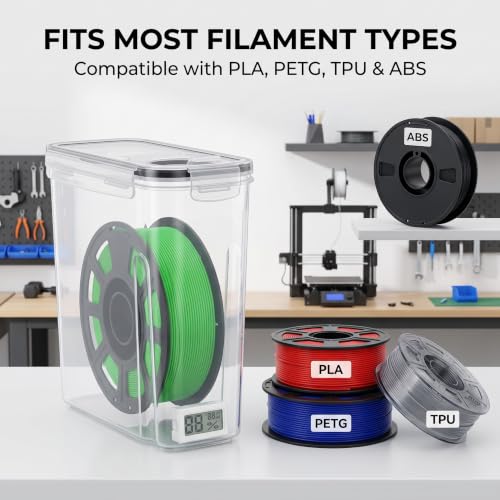 Filament Storage Box 4 Pack, Airtight 3D Printer Filament Container
