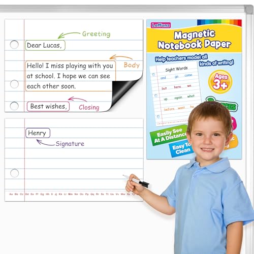 Giant Magnetic Notebook Paper, Dry Erase Lined Chart