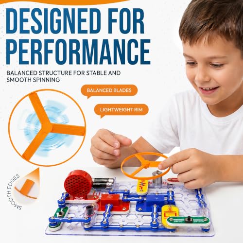 3-Pack Fans Compatible with Snap Circuits 6SCM1F M1 Motor - color: Bold Blue