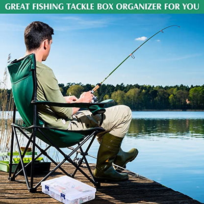 Honoson 6 Pack Fishing Tackle Box Organizer, Clear Waterproof Movable Tray