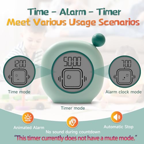 VEWINGL Visual Timer with Count Up & Countdown for Study, Work & Kitchen - color: Green