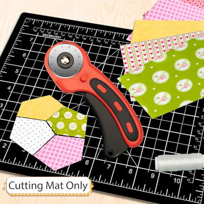 DIYSELF 12in×18in Self Healing Cutting Mat, A3 Fabric Craft Mat - color: Black, size: 18"L x 12"W