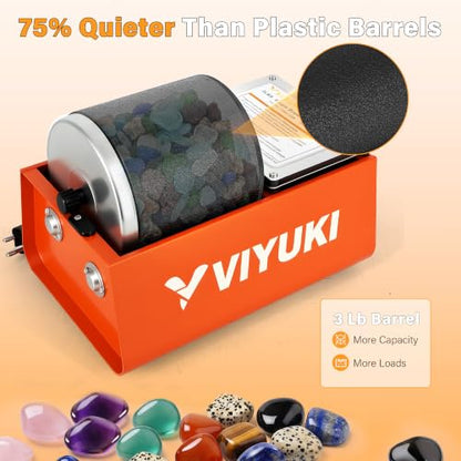 Rock Tumbler Kit- 3 Lb Extra Large Capacity Barrel - style: 3LB