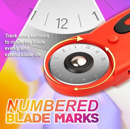 DIYSELF 20 Pack 45mm Rotary Blades, SK7 Rotary Cutter Replacement Blades - color: 20 Pack