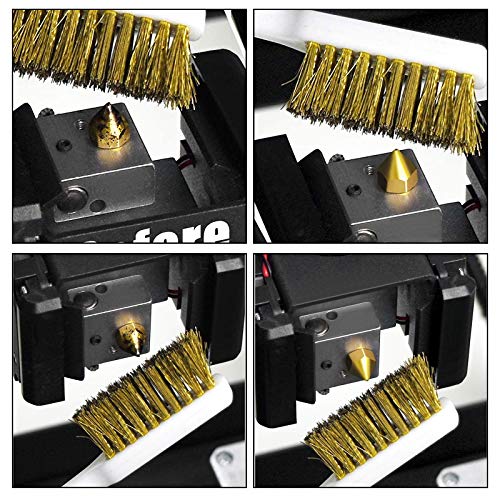 Aokin 14 Pcs 3D Printer Nozzle Cleaning Kit - 10 Pcs 0.4mm Needles Cleaner, 2 Pcs Tweezers Cleaner, and 1 Brass Brush, 3D Printer Cleaning Tool Kit - color: 14 Pcs