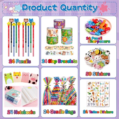 194 Pcs Stationery Set Party Favors for Kids, Back to School Supplies