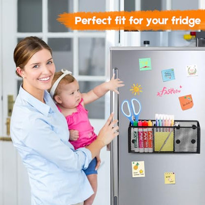 Magnetic Pencil Holder Whiteboard Pen Holder Locker Accessories (3-Slot*1)