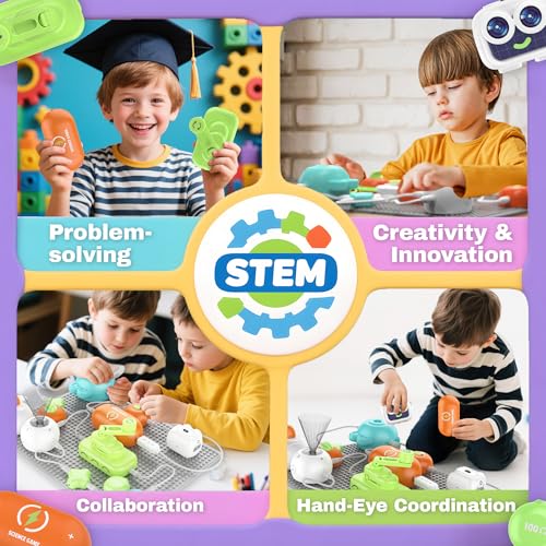 SMILESSKIDDO Science Kits for Kids, STEM Toys for Kids, 16 Circuit Parts - size: Large