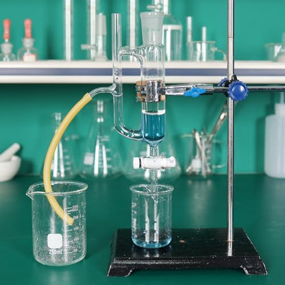 FunChem Lab Stand Set, Stainless Steel Support Stand Chemistry Set with Rod (22.4 inch L), 4 Prong Adjust Swivel Clamp, Retort Ring and 2 Boss Heads