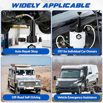 3L Transmission Fluid Transfer Pump, Transmission Fluid Pump Kit, Fluid Transfer Pump with 13 ATF Adapters, Automotive Transmission Oil Change Tool, Suitable for Cars, Trucks, SUV