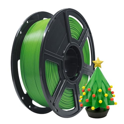 FLASHFORGE PLA Filament 1.75mm, 3D Printer Filament 1kg (2.2lbs) Spool, Dimensional Accuracy +/- 0.02mm, 3D Printing Filament Easy to Use and Fits for Most FDM 3D Printers (Green) - color: Green