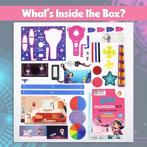 Butterfly EduFields 100+ Girls Engineering Science Kit for Kids Age 8-12 - style: 1.Girls Engineering Kit
