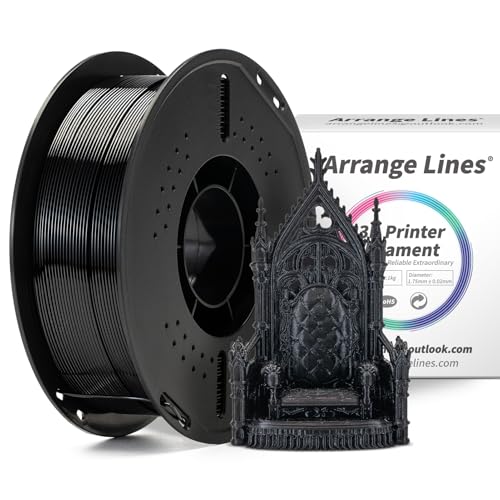 PETG Filament Gloss Black 1kg, Durability 3D Printer Filament, High Strength, Low Odor, Low Warping, Vacuum Sealed for FDM Printers, Perfect for Functional Parts, Outdoor Gear, or Daily Organizers - color: Petg Gloss Black