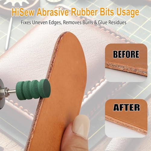 HiSew Leather Burnishing Bits for Rotary Tools -Everday Edge Finishing