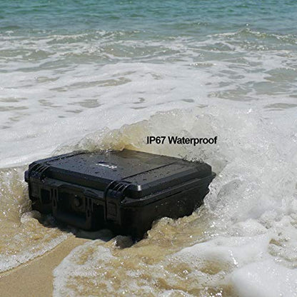 Lykus HC-3810 Waterproof Hard Case with Foam, Inner Size 14.33*10.24*4.53in - color: Black, size: HC-3810