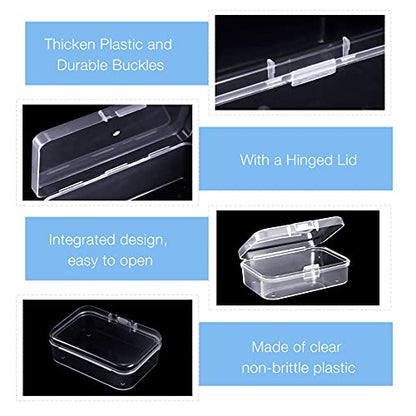13 Pack Small Plastic Bead Organizers with Clear Case, 2.5 x 1.8 x 0.8 Inch - size: 2.5 x 1.8 x 0.8 Inch