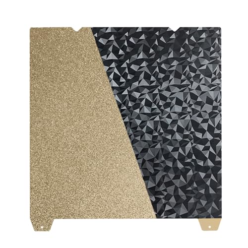 IdeaFormer-3D Ender 3 PEO PEI Build Plate for Creality K1C/K1/K1 SE/Ender 3 V3 SE/Ender 3 V3 KE/Ender 3 S1/Pro/Ender 5 S1, Flexible PEO PEI Spring Steel Sheet 235x235mm No Magnetic Surface Plate - color: Dimond PEO+Textured Gold PEI