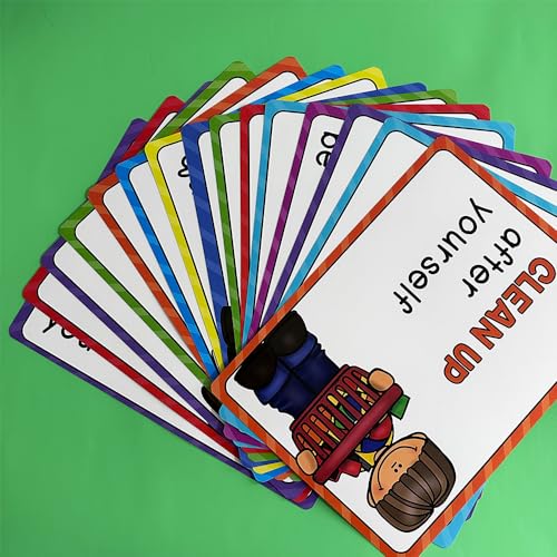 Lachilly 15 Sheets Classroom Rules Educational Poster for Preschool, Home, Middle and High School Classroom Wall Decoration, Language Arts Charts, Toddler Learning Toys, Bulletin Board Set - style: Classroom Rule 15P