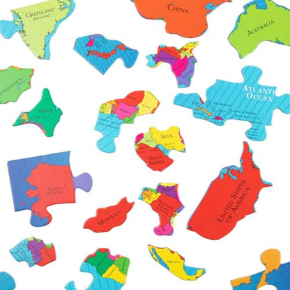 GeoPuzzle USA/Canada & World Jigsaw Puzzles, 2-Pack Puzzle for Kids - color: 2 Sets-usa/Canada & World