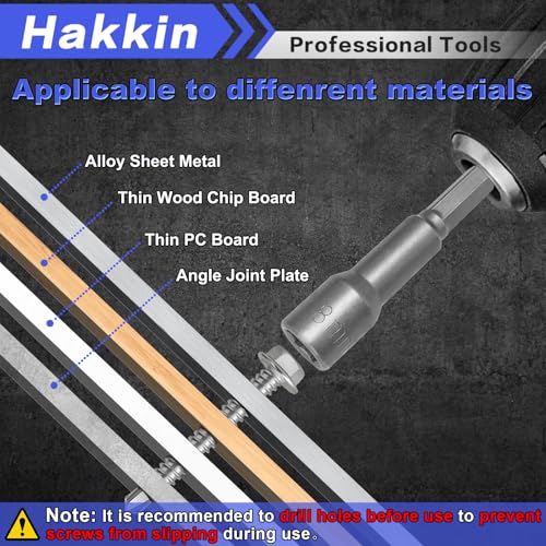 470Pcs Self Tapping Screws for Metal #8#10#14, Hakkin 410 Stainless Steel Self Drilling Screws Assortment Kit, Hex Washer Head Sheet Metal Screws Kit, Tek Screws 1/2" 3/4" 1" 1-1/2", Socket Included - size: N. #8#10#14