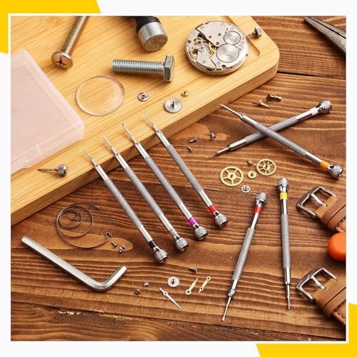 Chumia 8 Pieces Precision Jewelers Screwdriver Set, Micro Watch Repair - size: 0.6-1.8 mm, style: Flathead, Phillips
