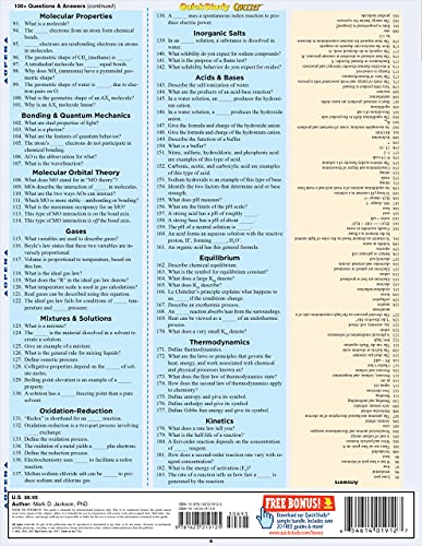 Chemistry Quizzer: a QuickStudy Reference Tool (Quick Study Quizzer)
