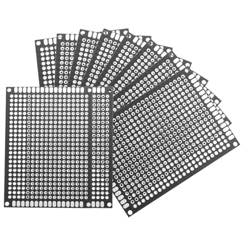 MECCANIXITY 10Pcs Solderable Breadboard, 2.76"x1.97" Double Sided Circuit Board Black Tinned PCB Board Small Prototype Board for DIY Electronics Projects Apply to Soldering Projects - color: Black Tinned, size: 2.76"x1.97"