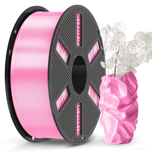 JAYO Silk PLA 3D Printer Filament 1.75mm, 1.1kg, Pink - color: Silk Pink, size: 1.1KG