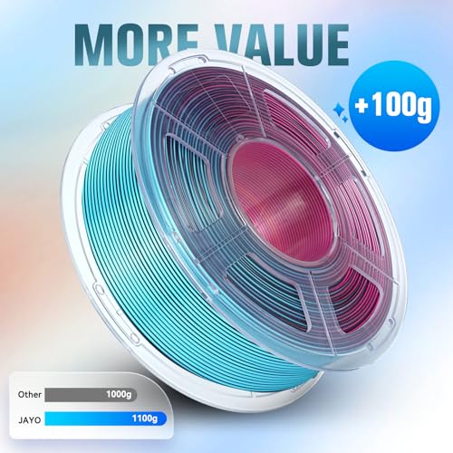 JAYO Silk Quad Color PLA 3D Printer Filament 1.75mm, 1.1kg - color: Silk Quad Red Yellow Green Black, size: 1.1KG