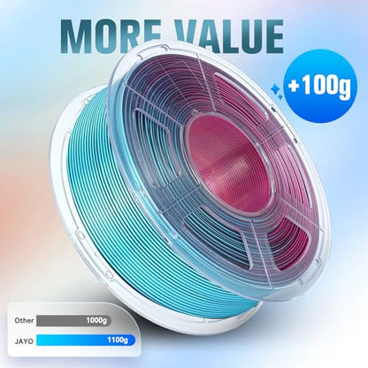 JAYO Silk Quad Color PLA 3D Printer Filament 1.75mm, 1.1kg - color: Silk Quad Red Yellow Green Black, size: 1.1KG