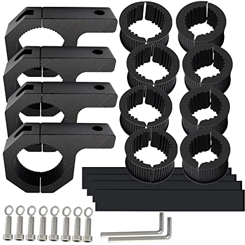Universal Bull Bar Clamp Mounting Kit-4PCS Heavy Duty LED Light Bar Brackets for 1.38"/1.5"/1.57"/1.77"/1.97" Tubes, Fits Roof Roll Cage, Bumper, Off-Road Driving Lights - size: 4pcs Standard