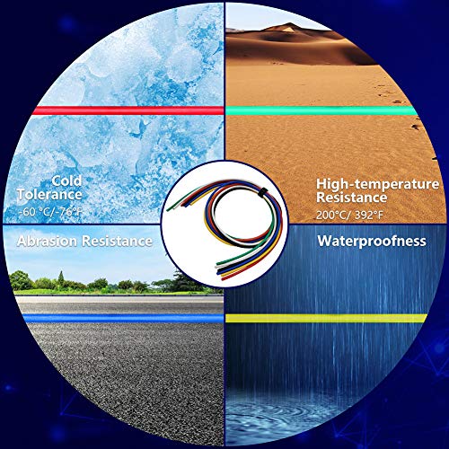 Fermerry 14 AWG Stranded Wire Spool 5ft Each 6 Colors - size: 5FT, style: 14 AWG-6C