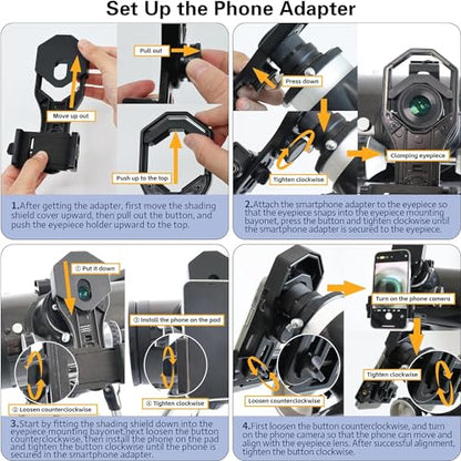 Smartphone Photography Adapter for Telescope