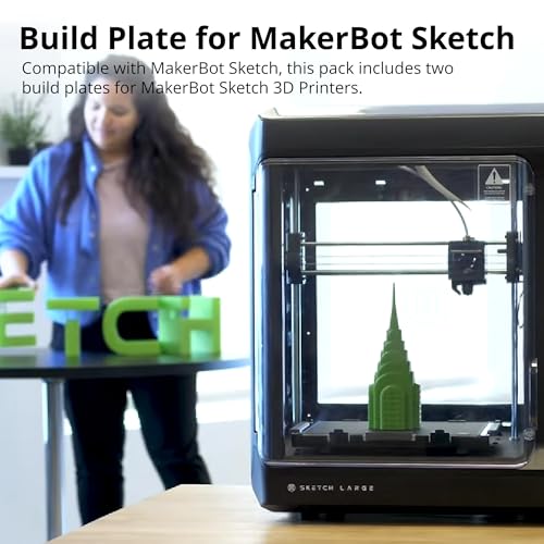 MakerBot 900-0062A Build Plate for MakerBot Sketch 3D Printer 2-Pack - style: Build Plate (Sketch)