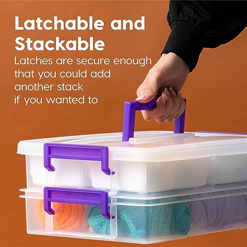 IRIS USA Storage Bins with Lids |Made in USA| 9 Qt - (1-Pack) - Clear - color: Clear, size: 9 Qt. - 1 Pack, style: STACK & CARRY |2-Layer|