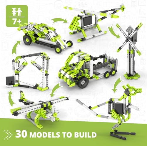Engino: Creative Builder - 30-In-1 Multimodel Series, Toy Vehicles Brick Set, Motorized, Snap Assembly Construction, Young Engineer STEM Kit, Kids 7+ - style: 30-In-One