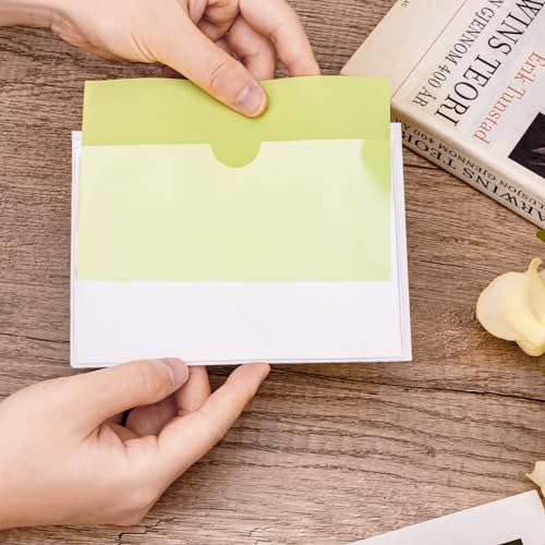 Antner 36 Pack Self-Adhesive Index Card Pockets for 4" x 6" Card, Top Open for Loading Clear Plastic Tote Bag Labels Holders for Organizing, Storage Bins, Library, Photos, Shelves (4.5 x 6.3 Inch) - size: 4" x 6" - 36PCS