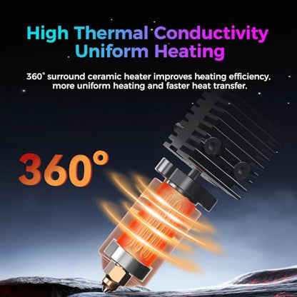 Creality Official K2 Pro Ceramic Heating Block Hotend Kit, Unicorn Quick Swap Nozzle Kit, 300°C High Temperature Resistant, Original All-Metal Integrated Kit for Creality K2 Pro Combo 3D Printer - style: K2 Pro