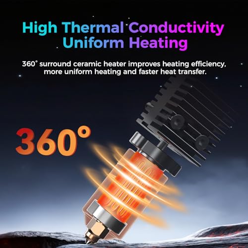 Creality Official K2 Pro Ceramic Heating Block Hotend Kit, Unicorn Quick Swap Nozzle Kit, 300°C High Temperature Resistant, Original All-Metal Integrated Kit for Creality K2 Pro Combo 3D Printer - style: K2 Pro