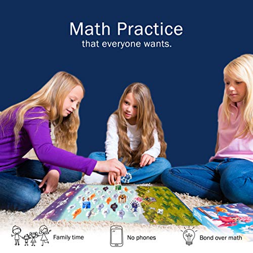 Cloud Hoppers Addition and Subtraction Game - Fun Math Board Game for 6-8 Year Olds, Easy to Play Educational Game for Kids at Home, Perfect STEM Toy Gift for Girls & Boys, Grade 1 & Up - style: Cloud Hoppers