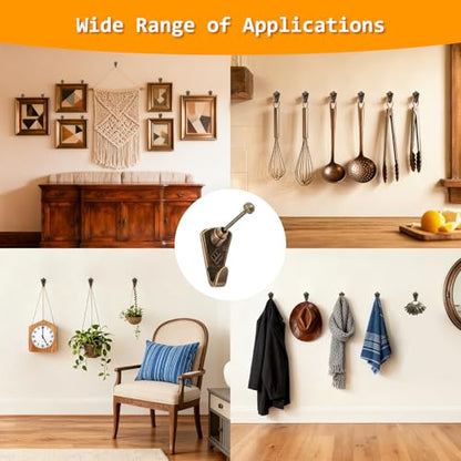 KURUI Bronze Metal Picture Hanging Kit with 10lb-100lb Picture Hangers - size: Bronze