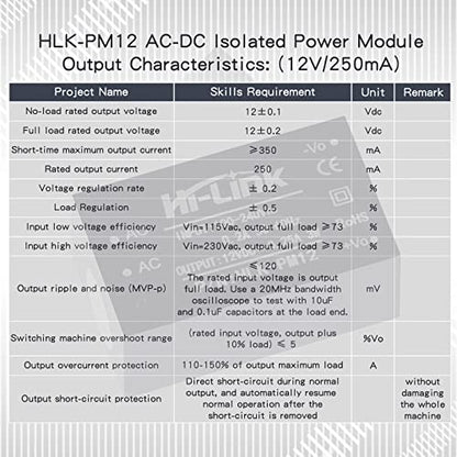 AC-DC Isolated Power Module Smart Home Switching Power Module Mini Buck Power Module 220v to 12v HLK-PM12 DC Power Module AC DC Converter 220V to 12V (3PCS) - style: HLK-PM12